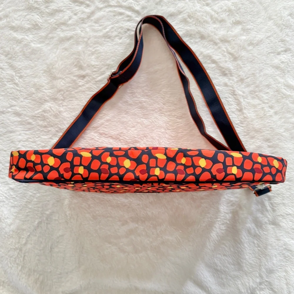 Hadaki Arabesque Pebble Print Laptop Bag Orange Blue 15.4”